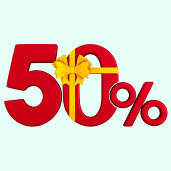 Min. 50% off
