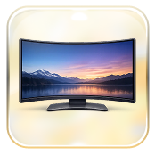 Curved TV image
