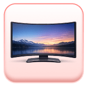 Curved TV image
