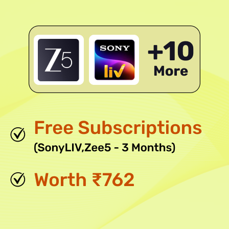 मुफ्त Watcho सब्सक्रिप्शन अनलॉक करें और Sony LIV, Zee-5 और 10+ OTTs का एक्सेस पाएं. image