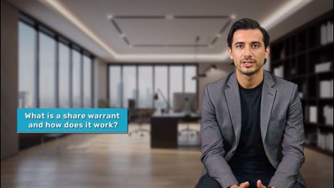 What is a share warrant and how does it work?