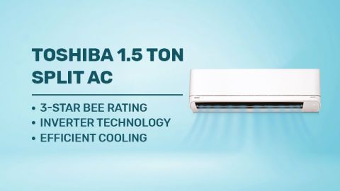 Toshiba 1.5 Ton 3 Star Split AC White