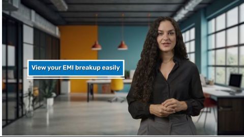 How to view charges included in first EMI using Bajaj Finserv App