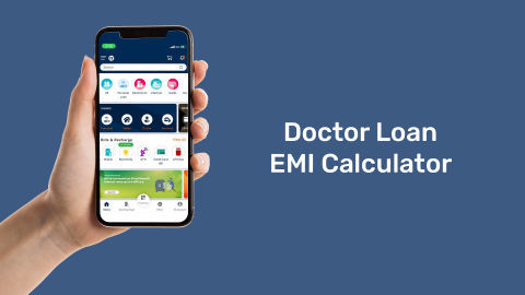 How to use our doctor loan EMI calculator