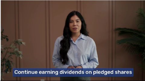 Do I continue to earn dividends on my pledged shares