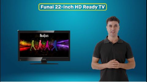 Enjoy HD display with the Funai 22-inch LED TV