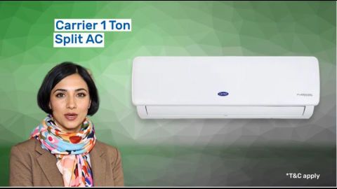 Efficient cooling with Carrier Split AC - White