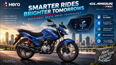 Hero Glamour XTEC Smart Features with Efficient Performance