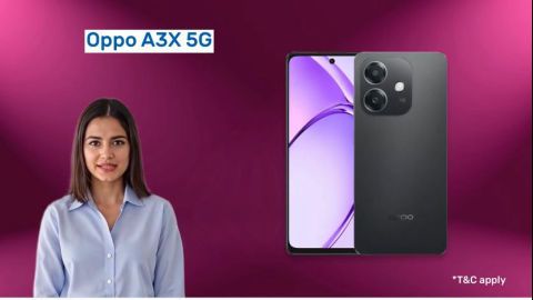 Shimmer bright with OPPO A3X 5G 64GB Black