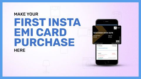 Where can I make my first Bajaj Finserv Insta EMI Card transaction?