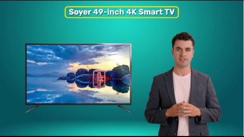 Experience ultra HD visuals with the Soyer 49-inch 4K Smart TV