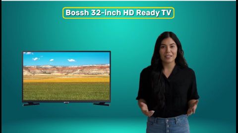 Get sharp visuals with the Bossh 32-inch HD ready TV