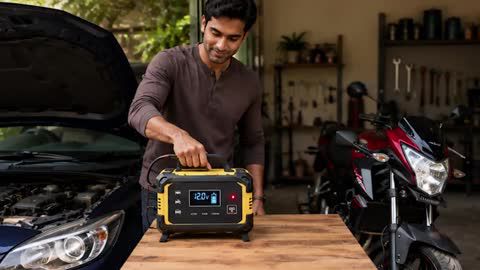 How to charge a 12V battery at home