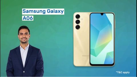 Shimmer in gold with Samsung Galaxy A06 64GB