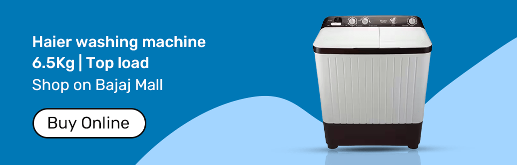 Haier Washing Machine white burgundy