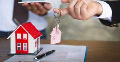 House keys and key chain