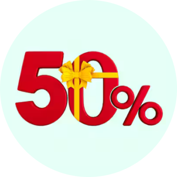 Min. 50% off