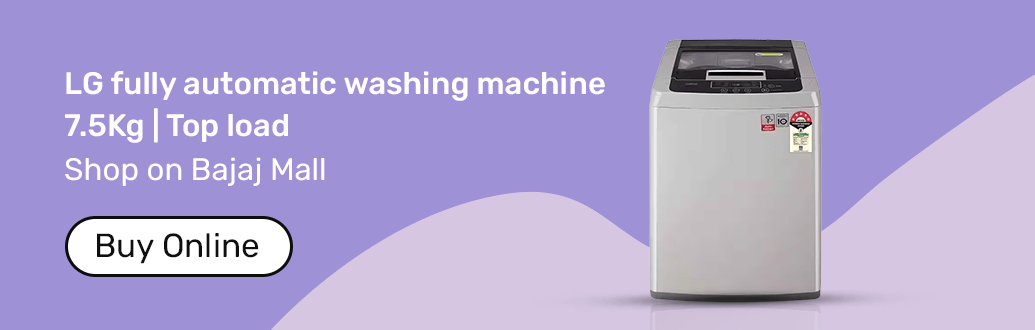 LG washing machine silver