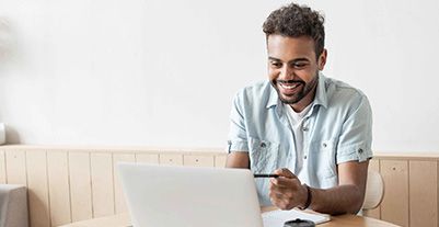 Man using a laptop