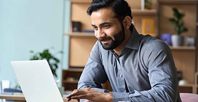 Man using a laptop