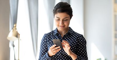 Young woman using a phone