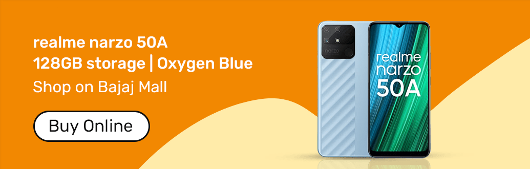 realme narzo 50A blue
