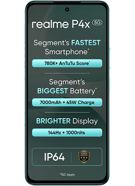 realme P4x 5G front