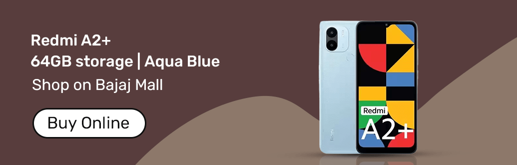 Redmi A2 (Aqua Blue, 4GB RAM, 64GB Storage), Powerful Octa Core G36  Processor