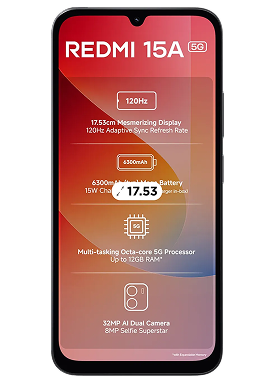 Redmi 15A 5G front