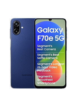 Samsung Galaxy F70e 5G front view