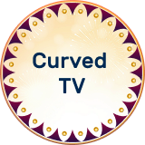 Curved TV image
