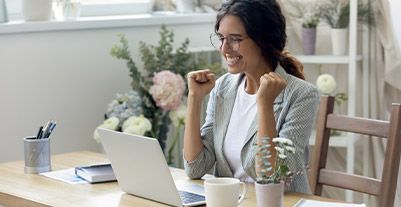 Women with laptop