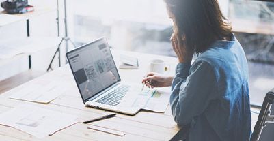 Woman with laptop