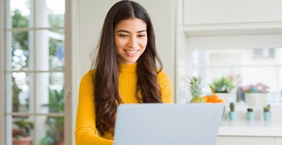 Young woman using a phone