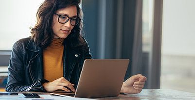 Woman with laptop