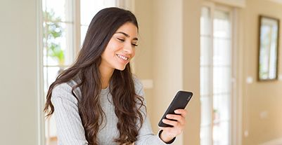 Young woman using a phone