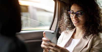 Young woman using a phone