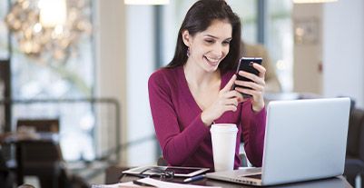 Women using a phone