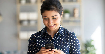 Young woman using a phone